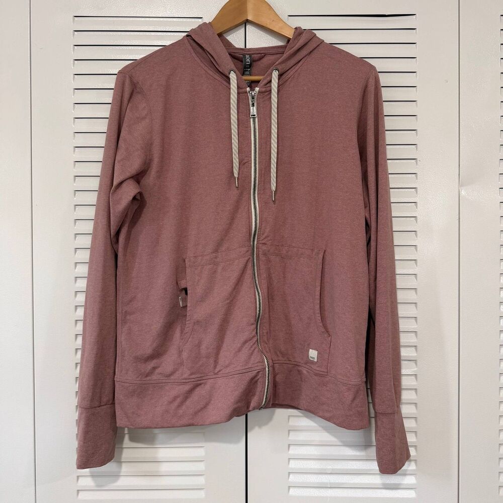 Vuori Halo Performance Hoodie Women’s XL Mauve Pink Full Zip DreamKnit VW201